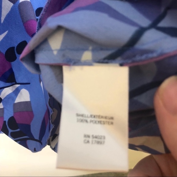 Banana Republic Blue Silky Blouse Small - Picture 5 of 6